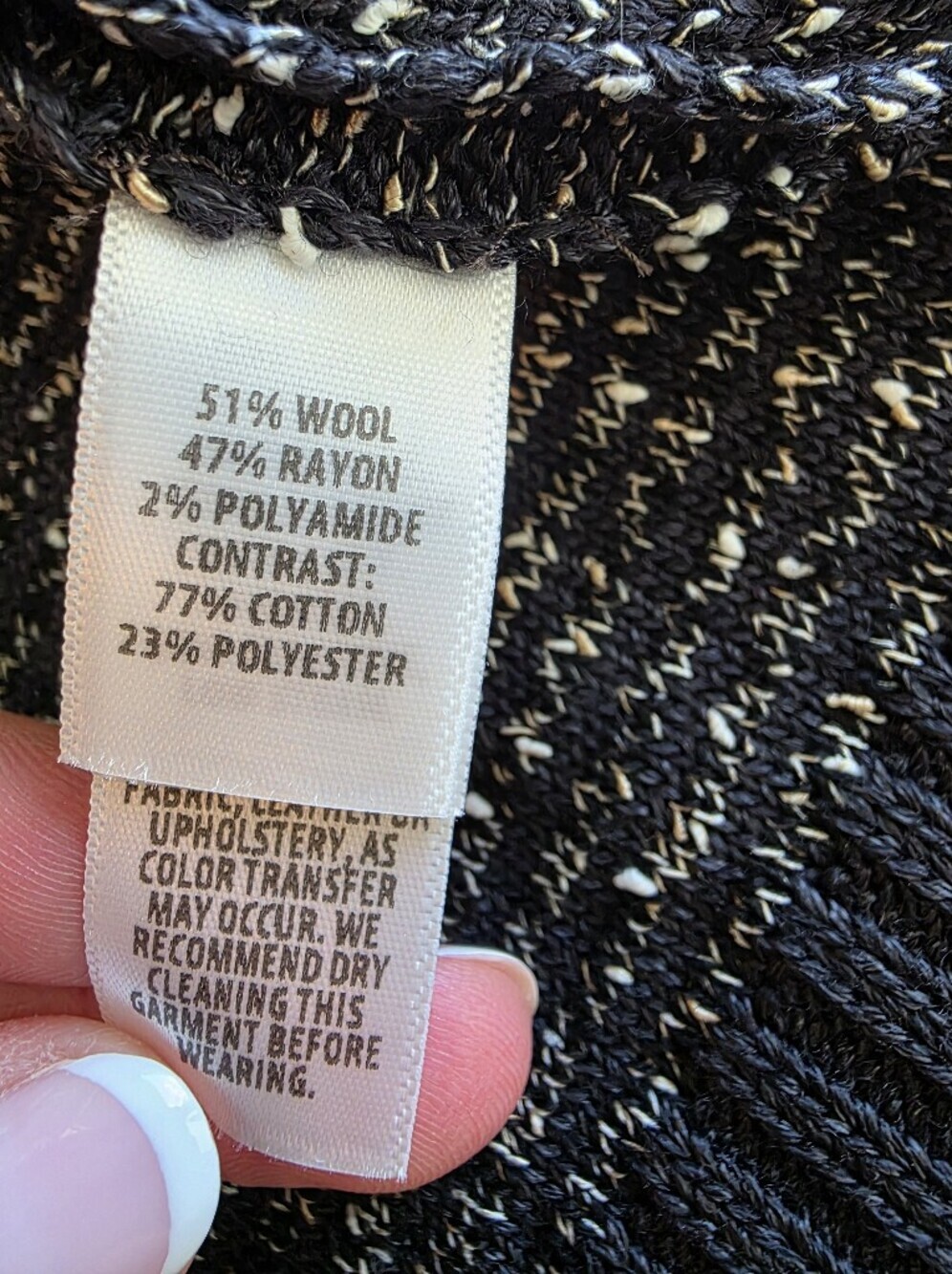 St John Sport Vintage Wool Blend Zip Cardigan Shell Set Black Flecked Size P/S - Picture 11 of 15